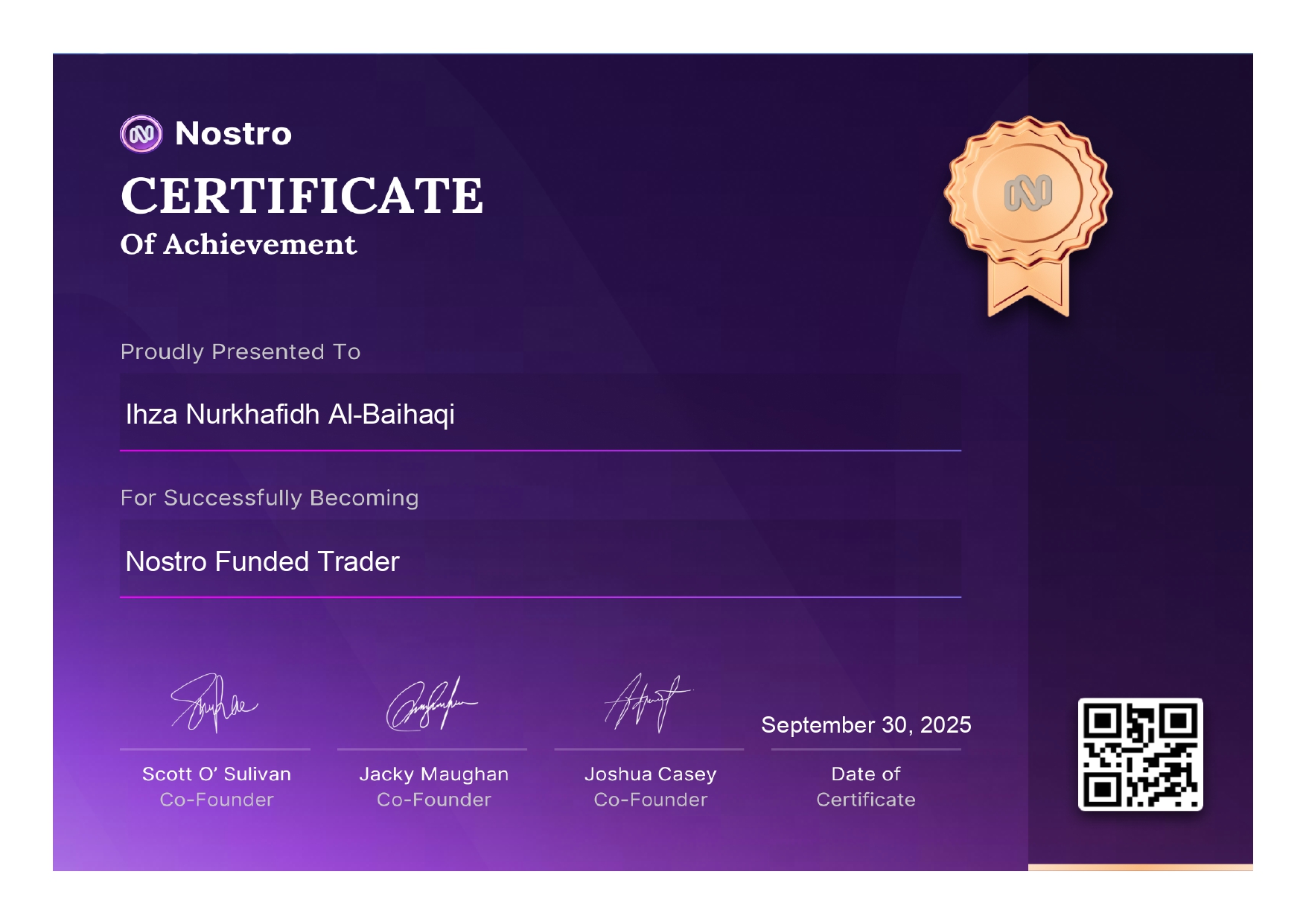 Related to My First Funded with Nostro
